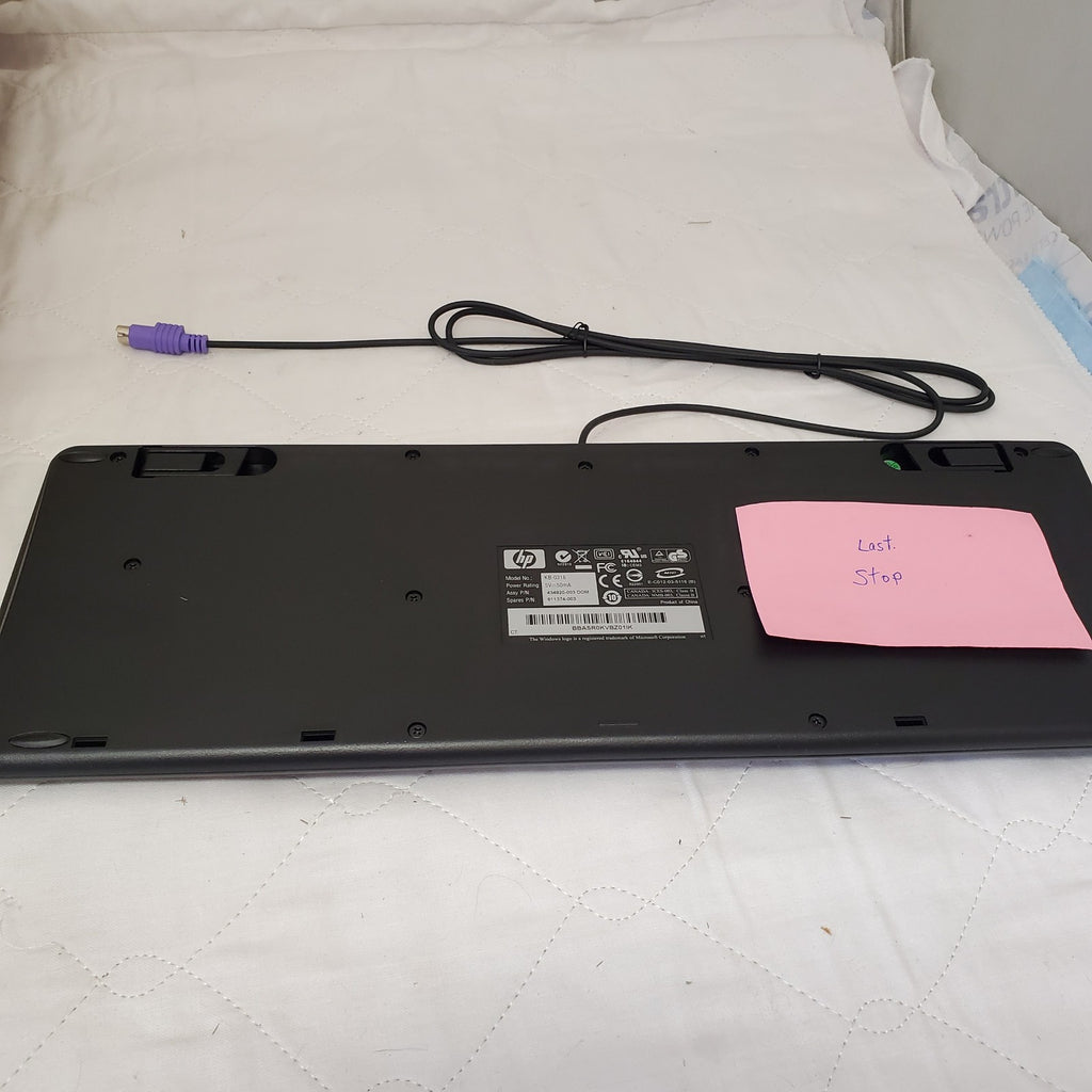 HP 434820-003 KB-0316 Wired Keyboard Black Silver