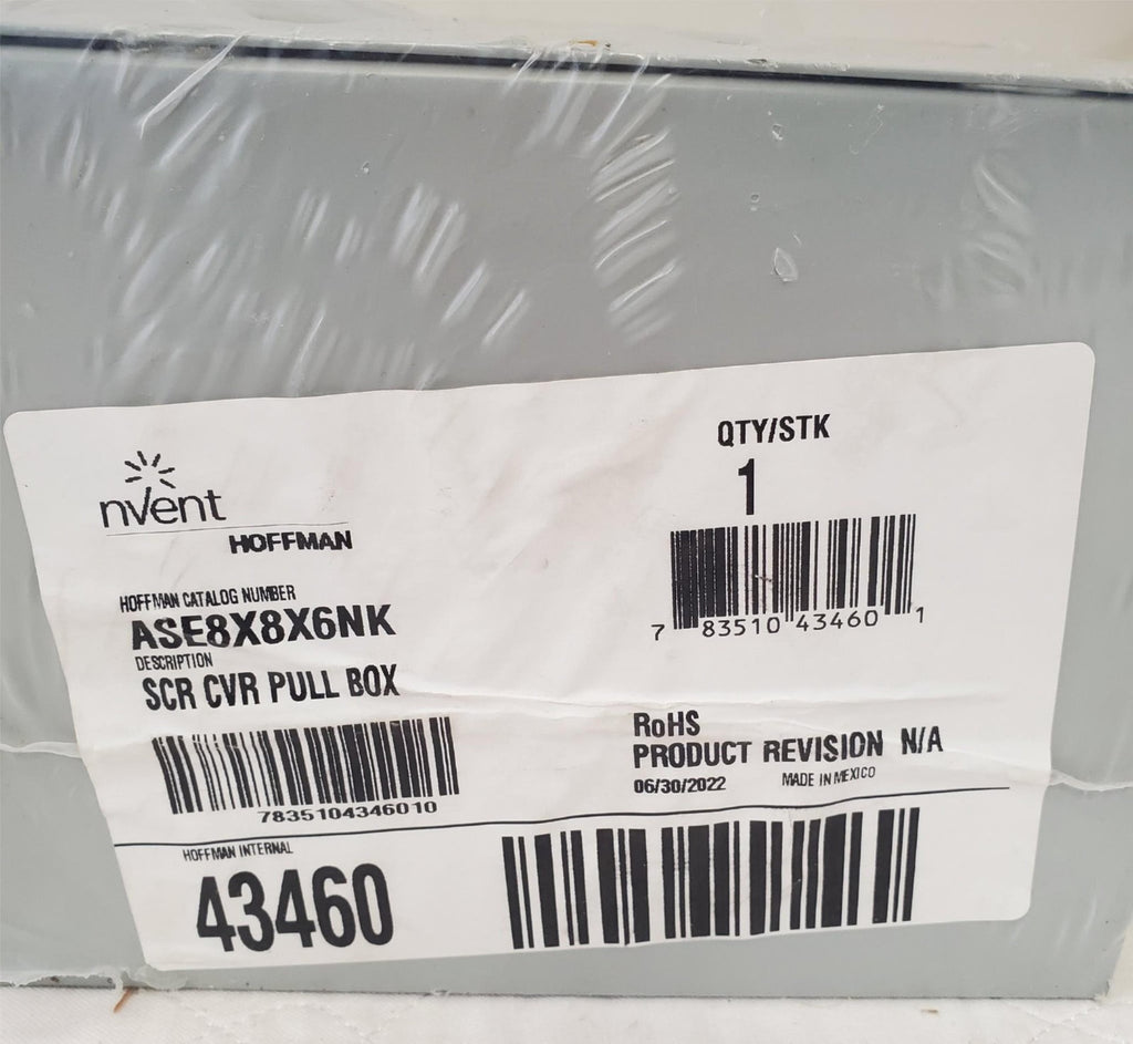 HOFFMAN Enclosure 8 x 8 Inch Nominal Enclosure Carbon Steel ASE8X8X6NK