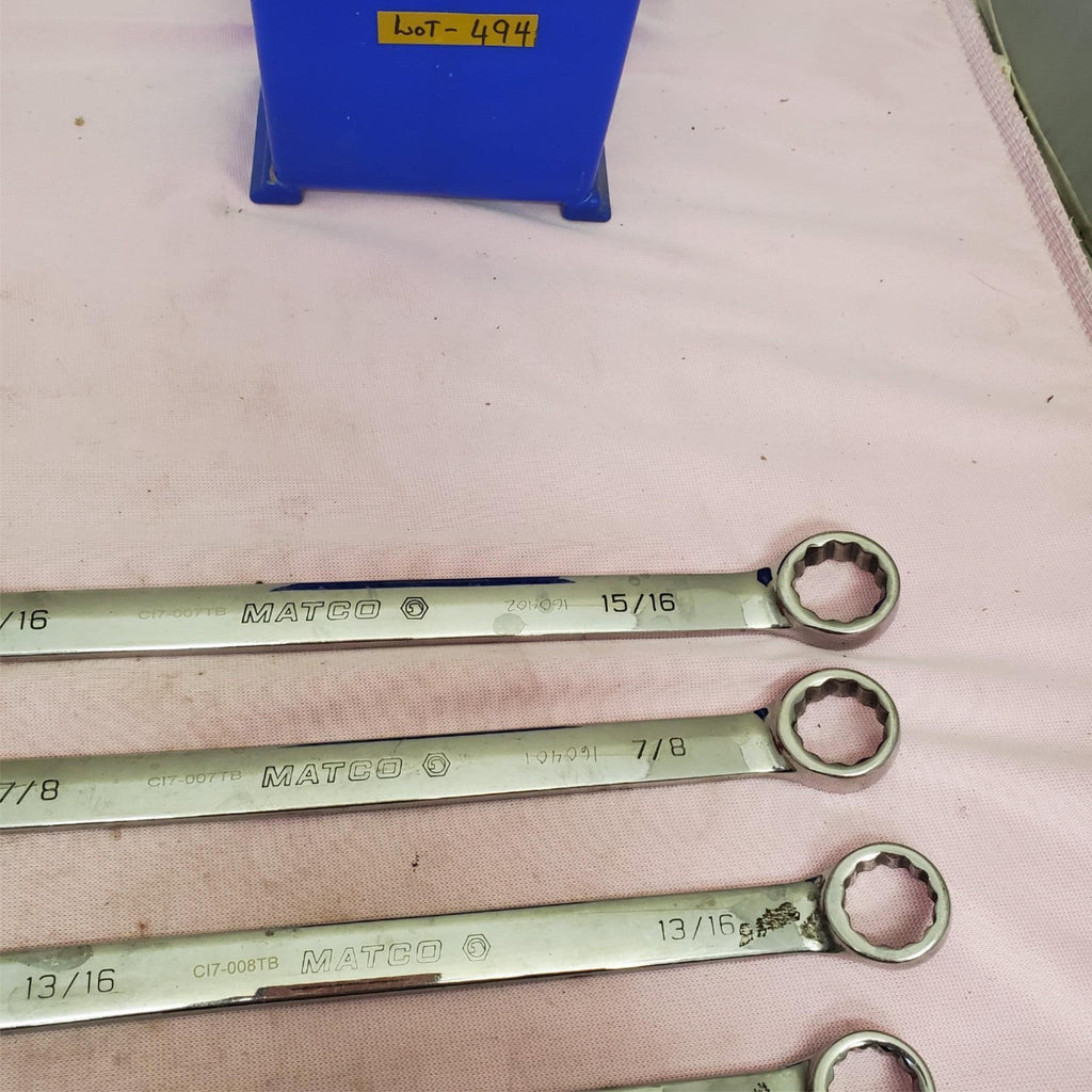 Lot of 5 Matco Combination Wrench Set LOT-494