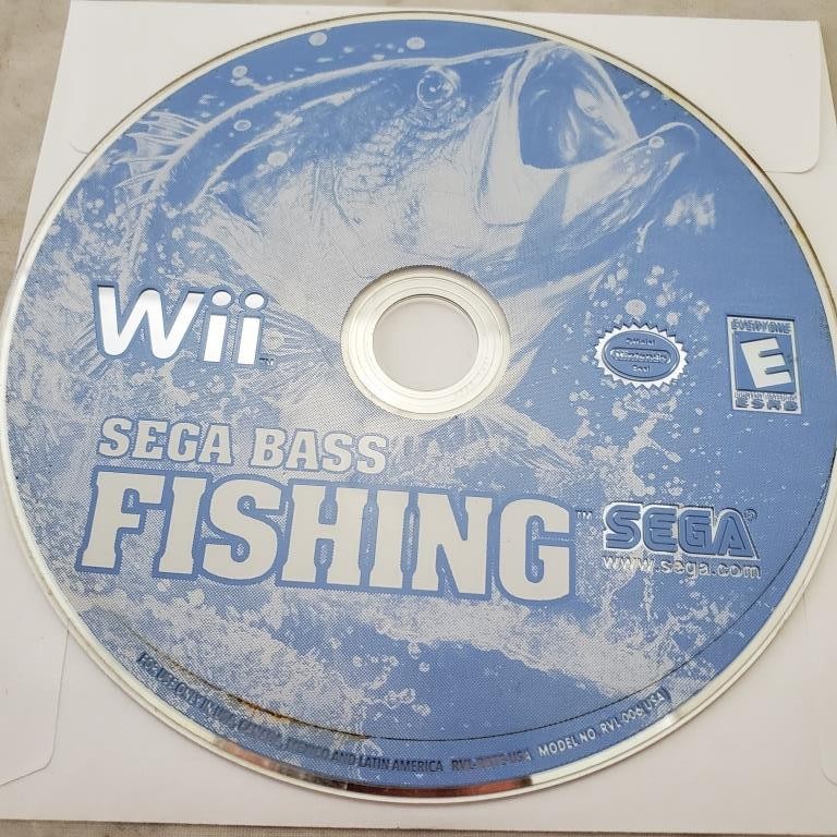 Sega Bass Fishing Nintendo Wii Video Game Disc Only