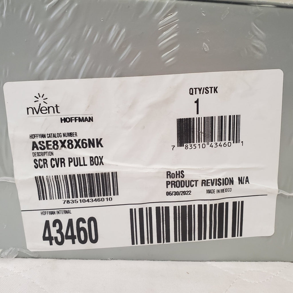 HOFFMAN Steel Screw-Cover Enclosure Type 1 no Knockouts, 8x8x6