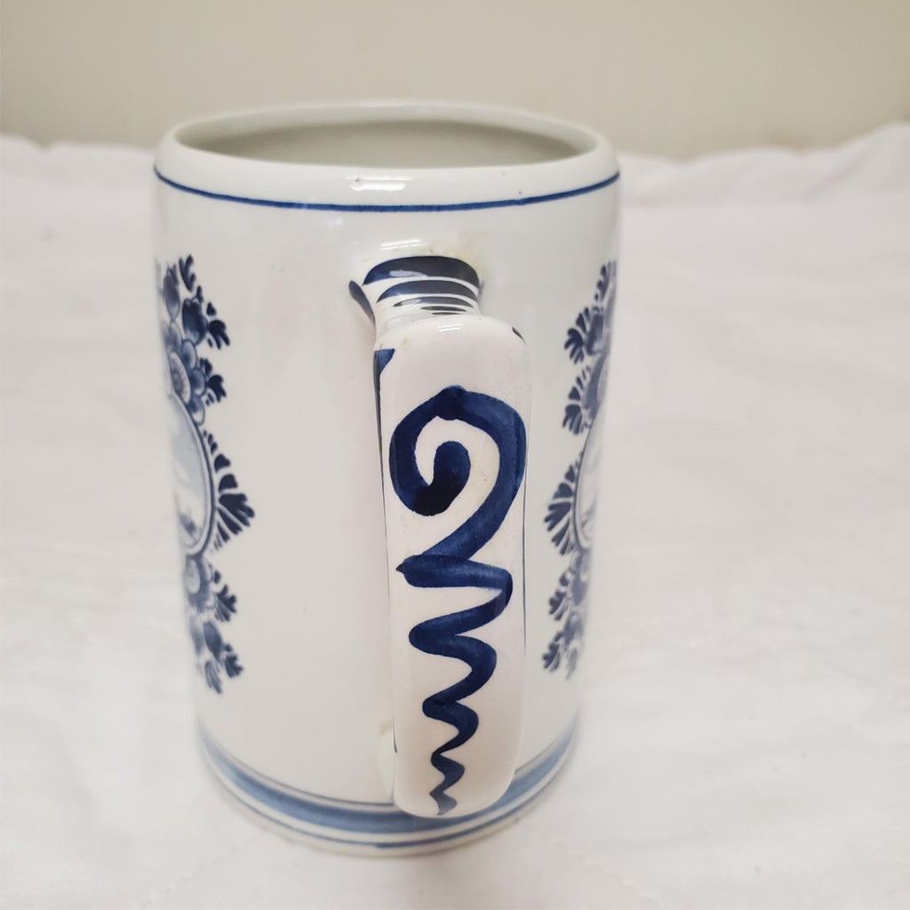 Heineken Delft Blue Holland Hand Painted Ceramic Beer Mug Stein