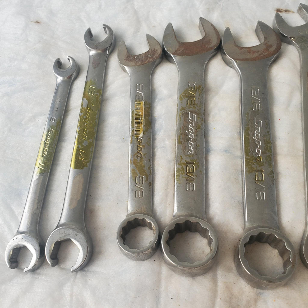 Lot of 10 Snap-On Double-Ended Wrench / Combination Wrench Tool LOT 346