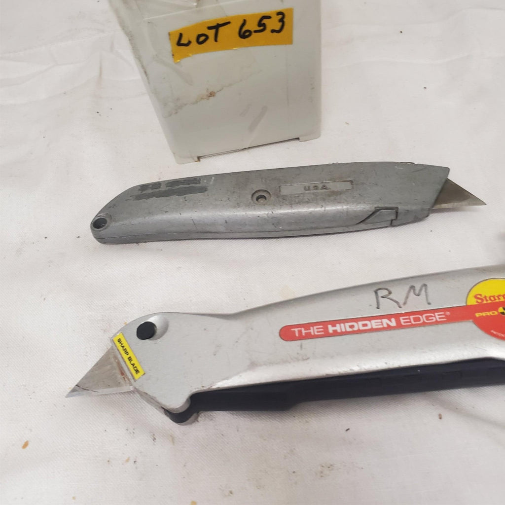 Stanley 99E Knife & Starrett Hidden Edge Utility Knife with Safety Lock LOT-653
