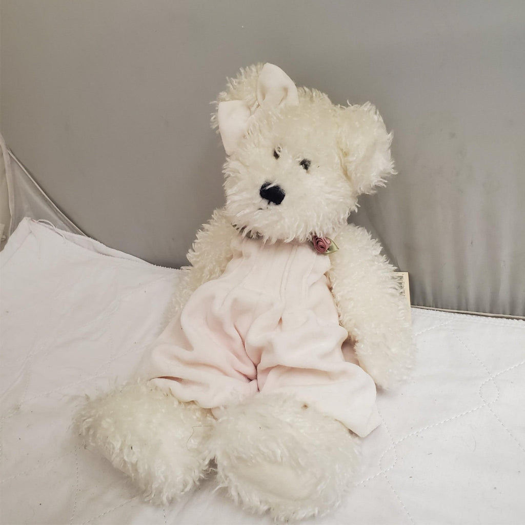 Boyds Bears Winifred  Santa Claus Robe Pink Teddy Plush Bear Stuffed Toys