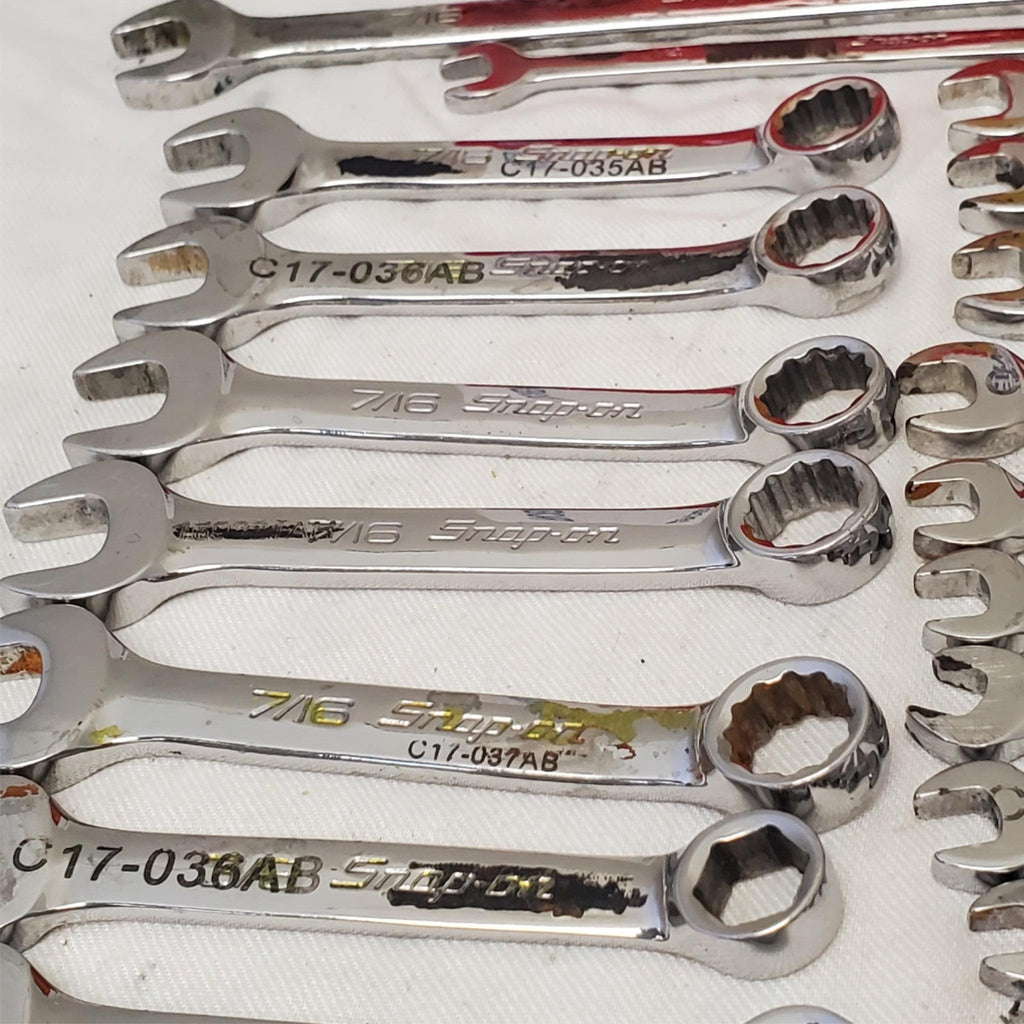 Lot of 34 Assorted Snap on Combination Wrench Set LOT-1036