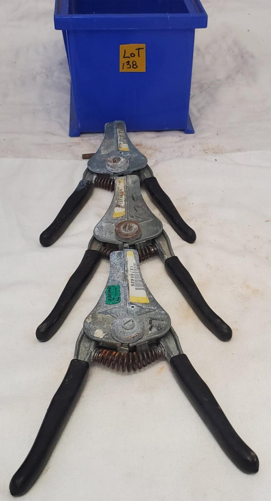 Lot of 3 Electrical Wire Stripper Spring-Loaded Tool LOT-138