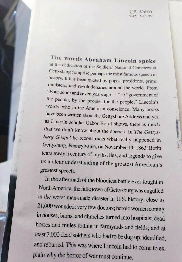 The Gettysburg Gospel: The Lincoln Speech That Nobody Knows Gabor Boritt