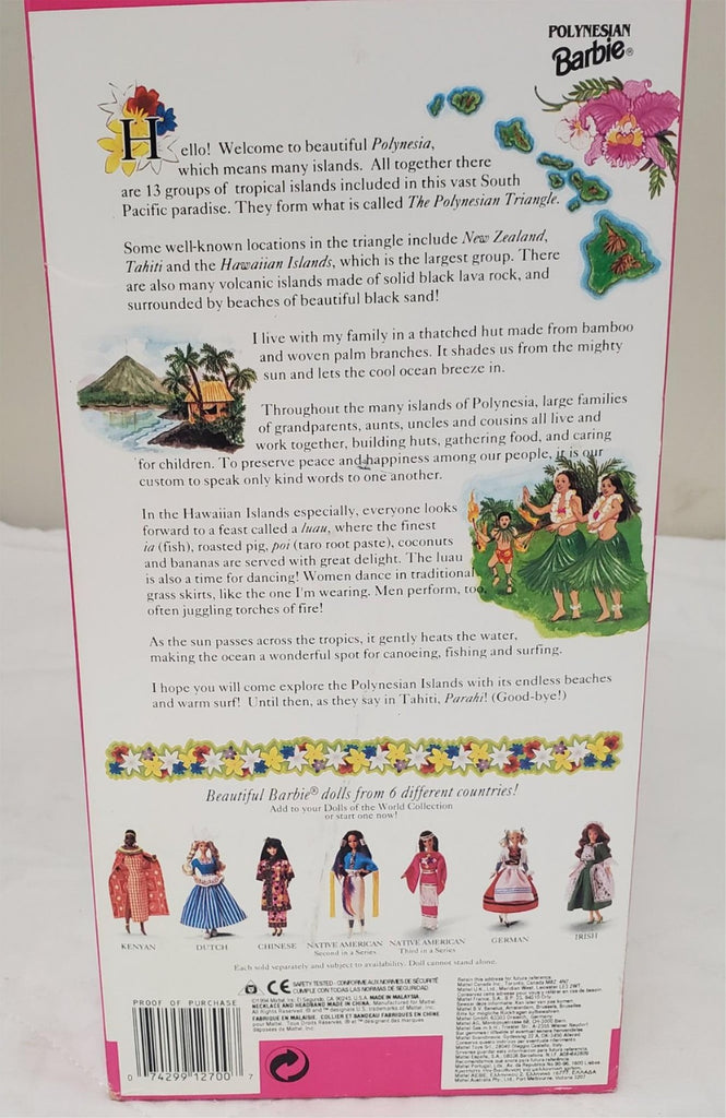 1994 Mattel Special Edition Dolls of the World Collection Polynesian Barbie Doll