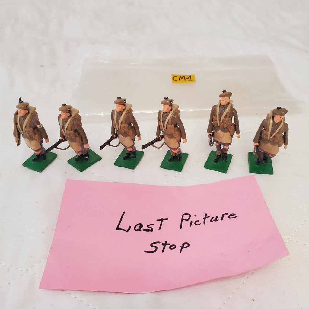 Hand Painted Metal 50mm Scottish Regiment Soldiers Set of 6UK CM-1