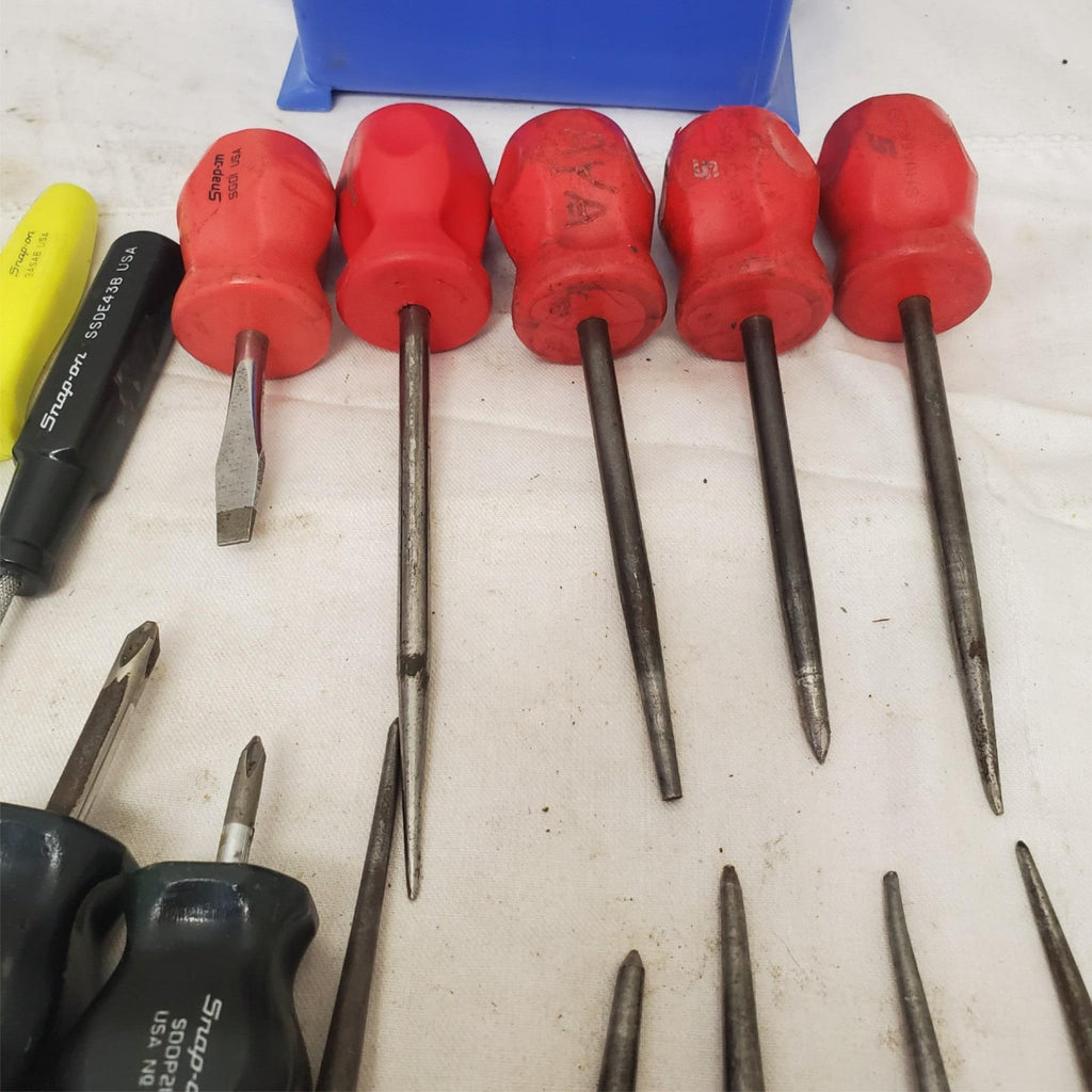 Lot of 21 Assorted Snap-on Flat Head Slotted Nut Driver & More LOT-160