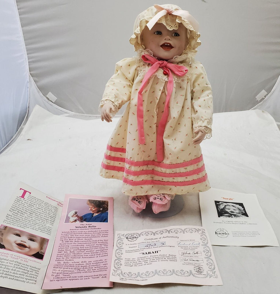 Yolanda Bello Sarah Porcelain Doll Picture Perfect Babies Edwin M. Knowles