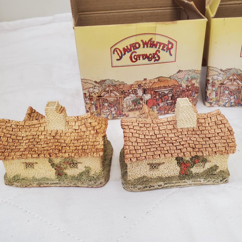 Lot of 3 David Winter Sussex Cottage Figurine w/Box