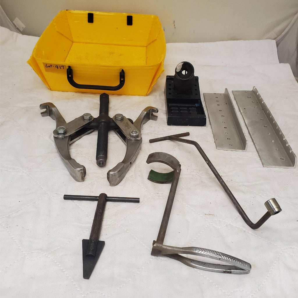 Tool & Parts Lot – Gear Puller, T-Handle Tool, Brackets, & More LOT-417
