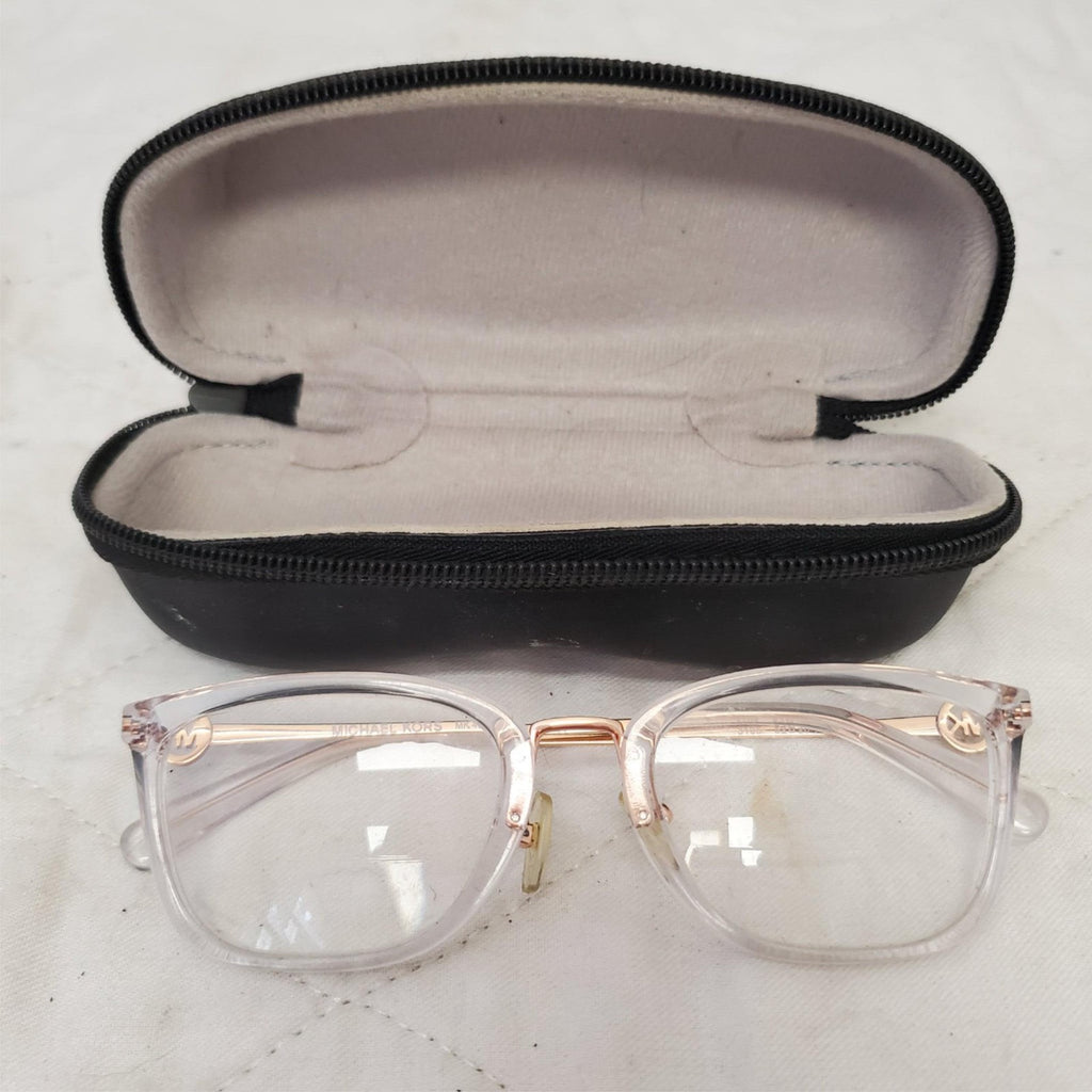 Michael Kors MK 4054 Captiva Clear Rose Gold Eyeglasses Frame with Vogue Case