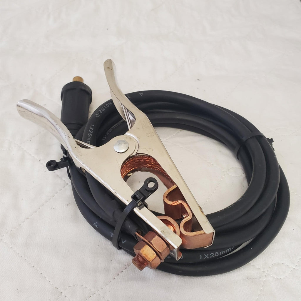 200 Amp Welding Ground Clamp Lead Assembly - Terminal Lug Connector