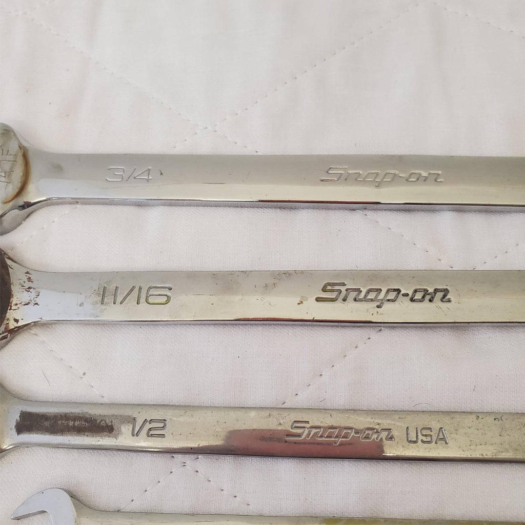 Snap On Tools 10 Pc SAE 12 Point Combination Wrench Set - Lot 405