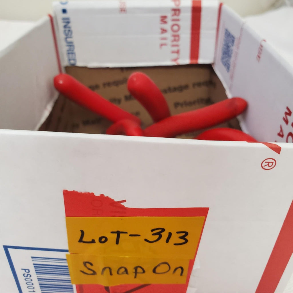 Lot of 5 Snapon Long Vector Edge Diagonal Cutters Pliers Red Soft Handle Lot-313