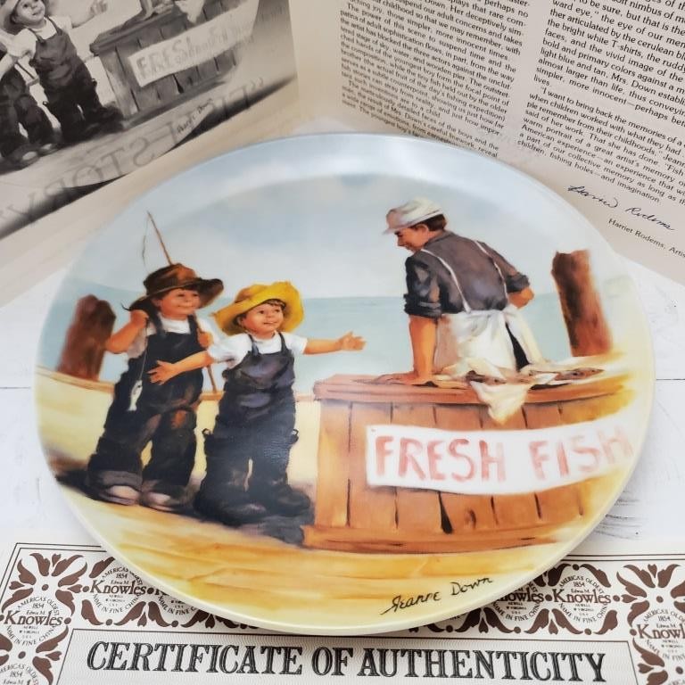 Knowles Collector Plate Fish Story"Jeanne Down's Friends I Remember Series