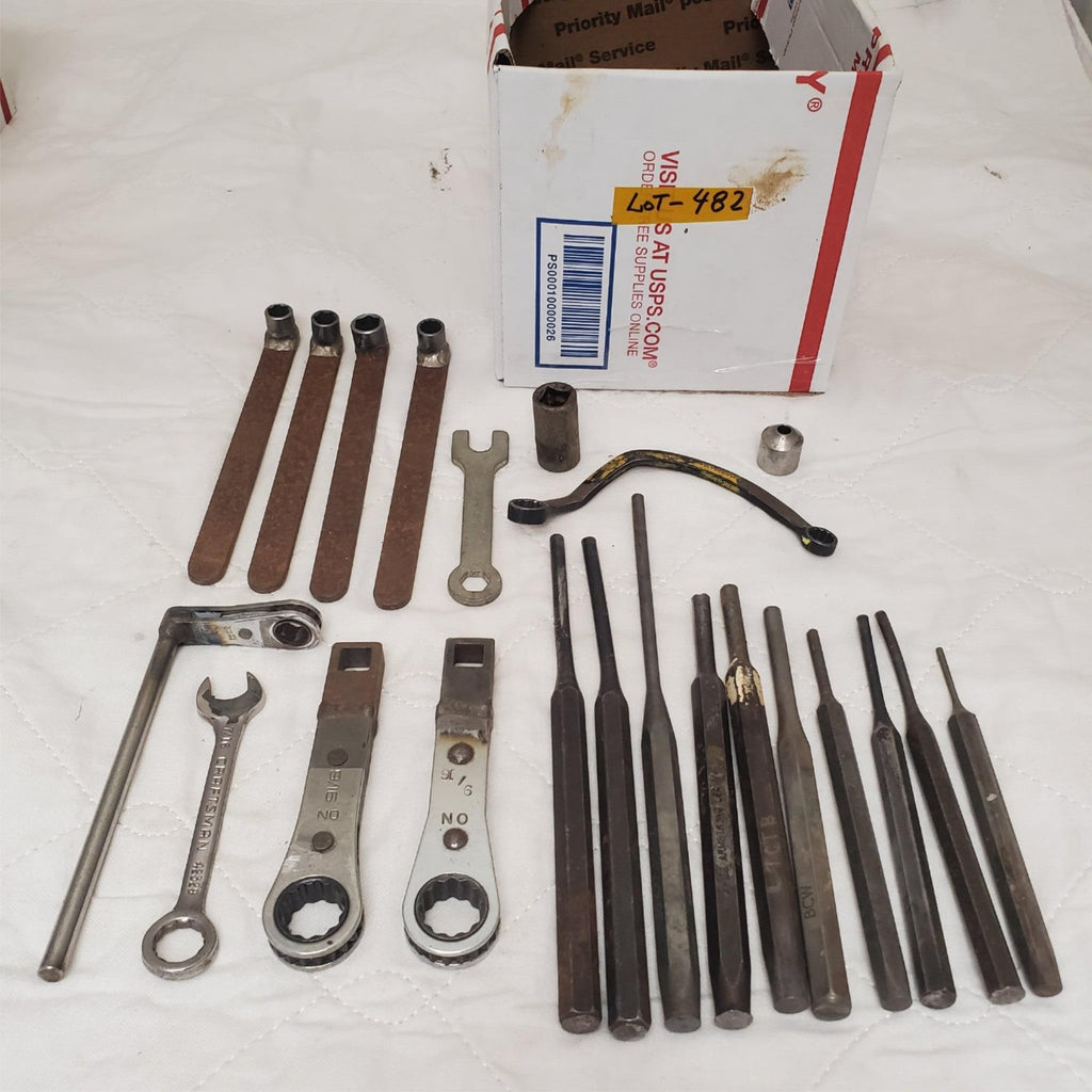 Lot of 22 Punch Chisel Sets, Combination Ratchet Wrench & More LOT-482