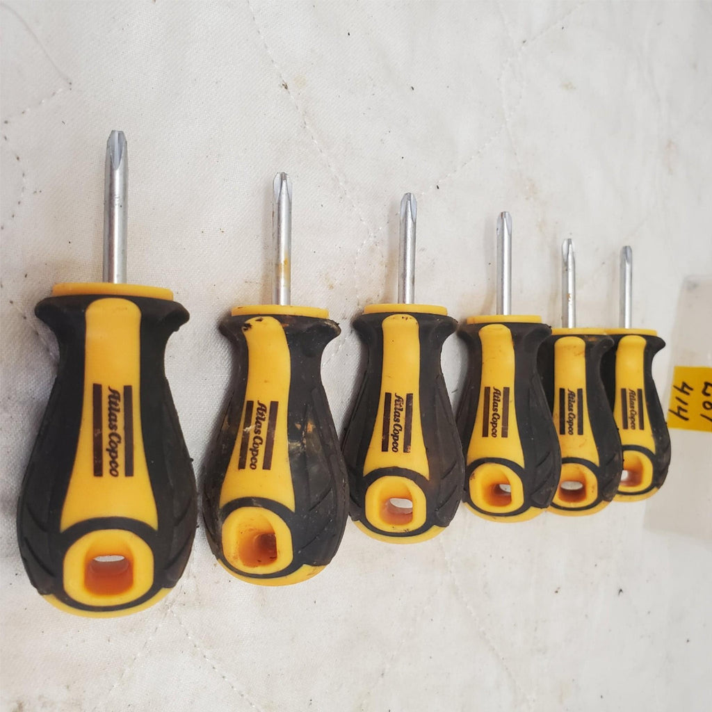 Lot of 6 Atlas Copco Phillips Head Screwdrivers LOT-414