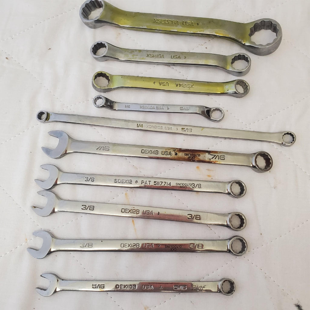 Lot of 10 Snap-On Combination Wrench & Double Box Offset Wrench LOT 493