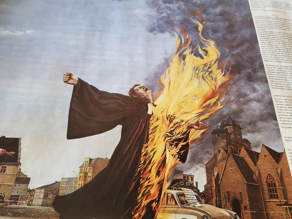 Matthias Koeppel Die Selbstverbrennung des Oskar Brusewitz Art Poster