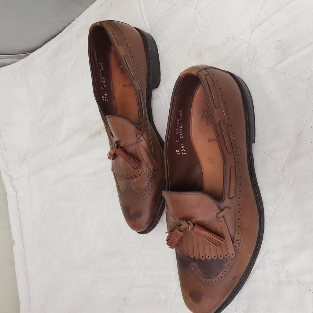 Allen Edmonds Mansfield Loafers Men's Size 10 Brown Leather Kiltie