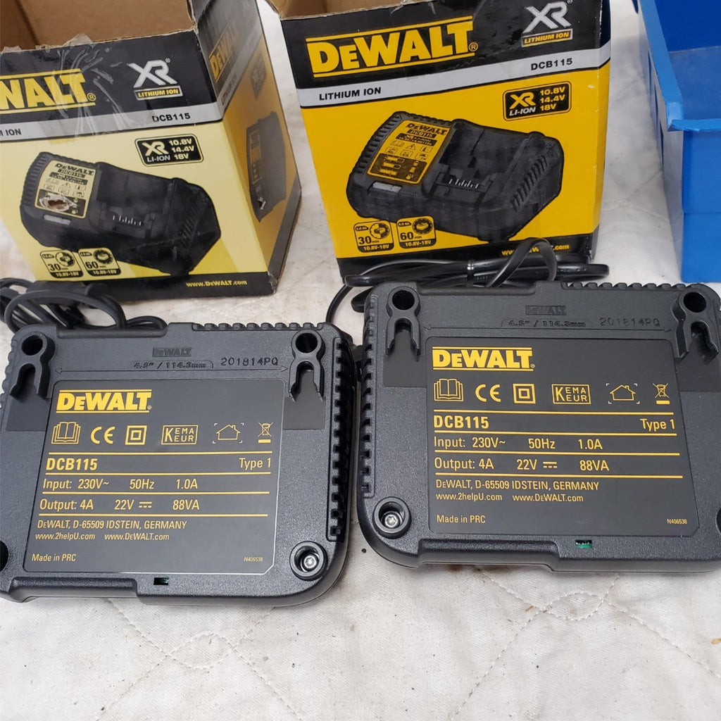 Lot of DEWALT DCB115 12-Volt to 20-Volt Lithium-Ion Battery Charger LOT 391