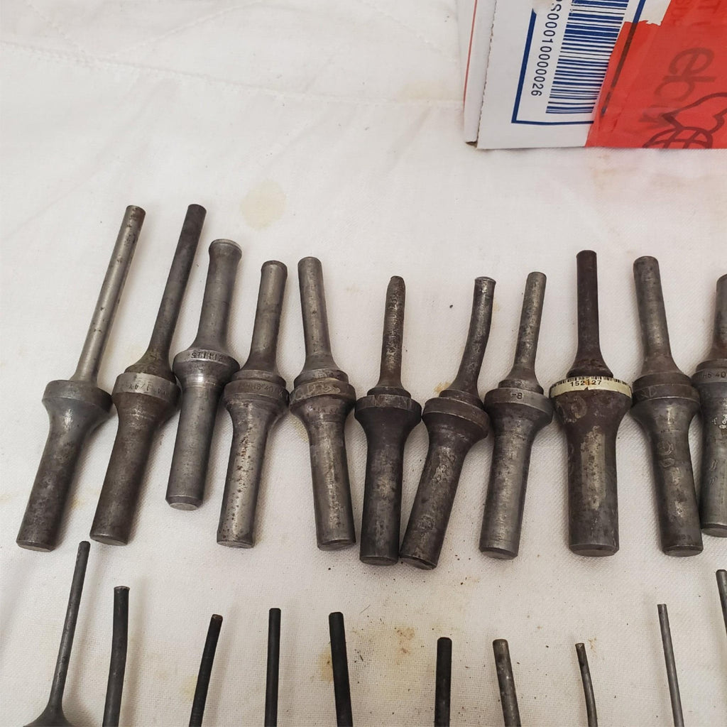 Lot of Rivet Gun Snaps Bit Knock Out Punch Set LOT-109
