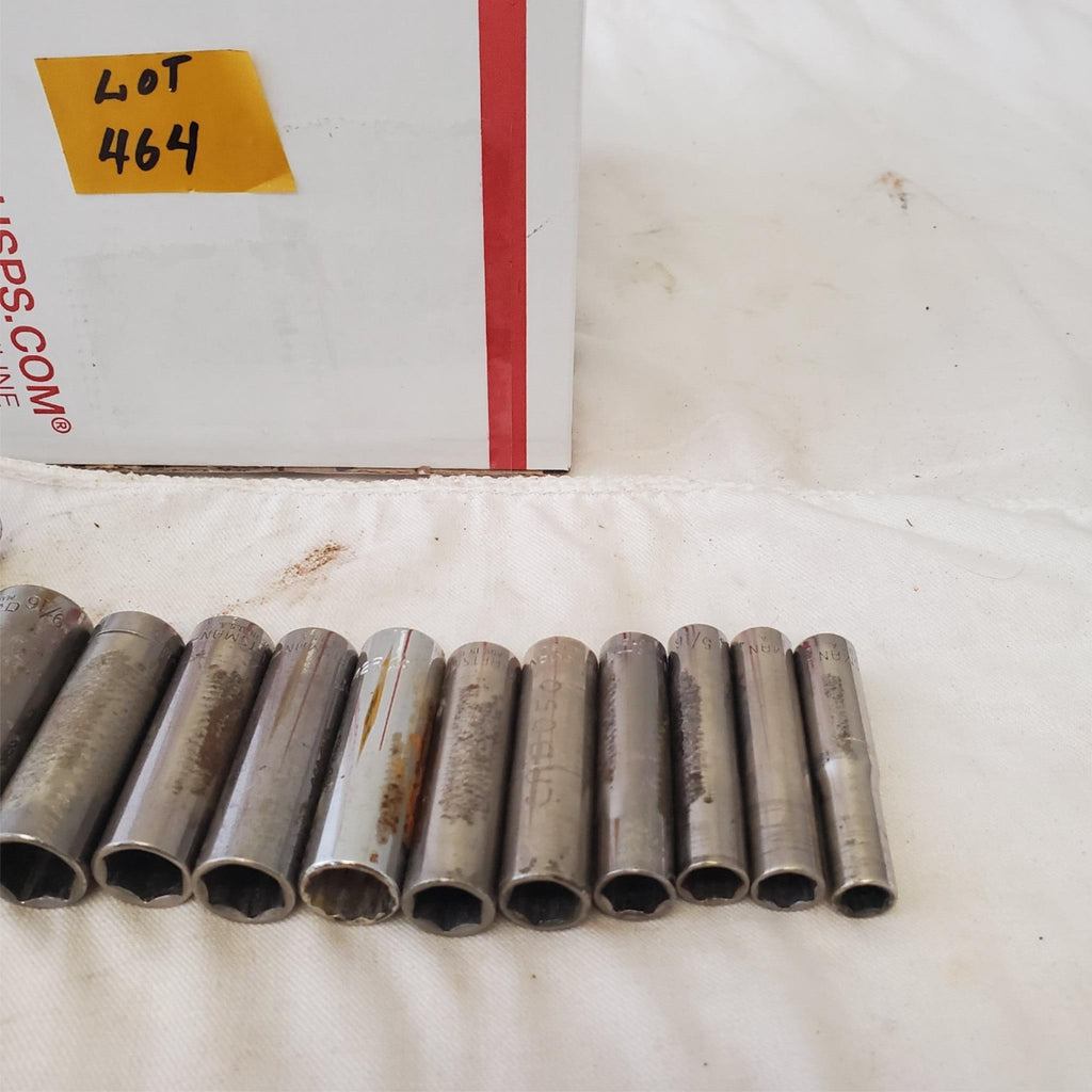 Lot of Drive Deep / Standard SAE 6-Point Socket LOT 464