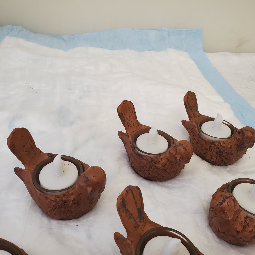 Decorative Bird Tea Light Holder Set and Napkin Holders