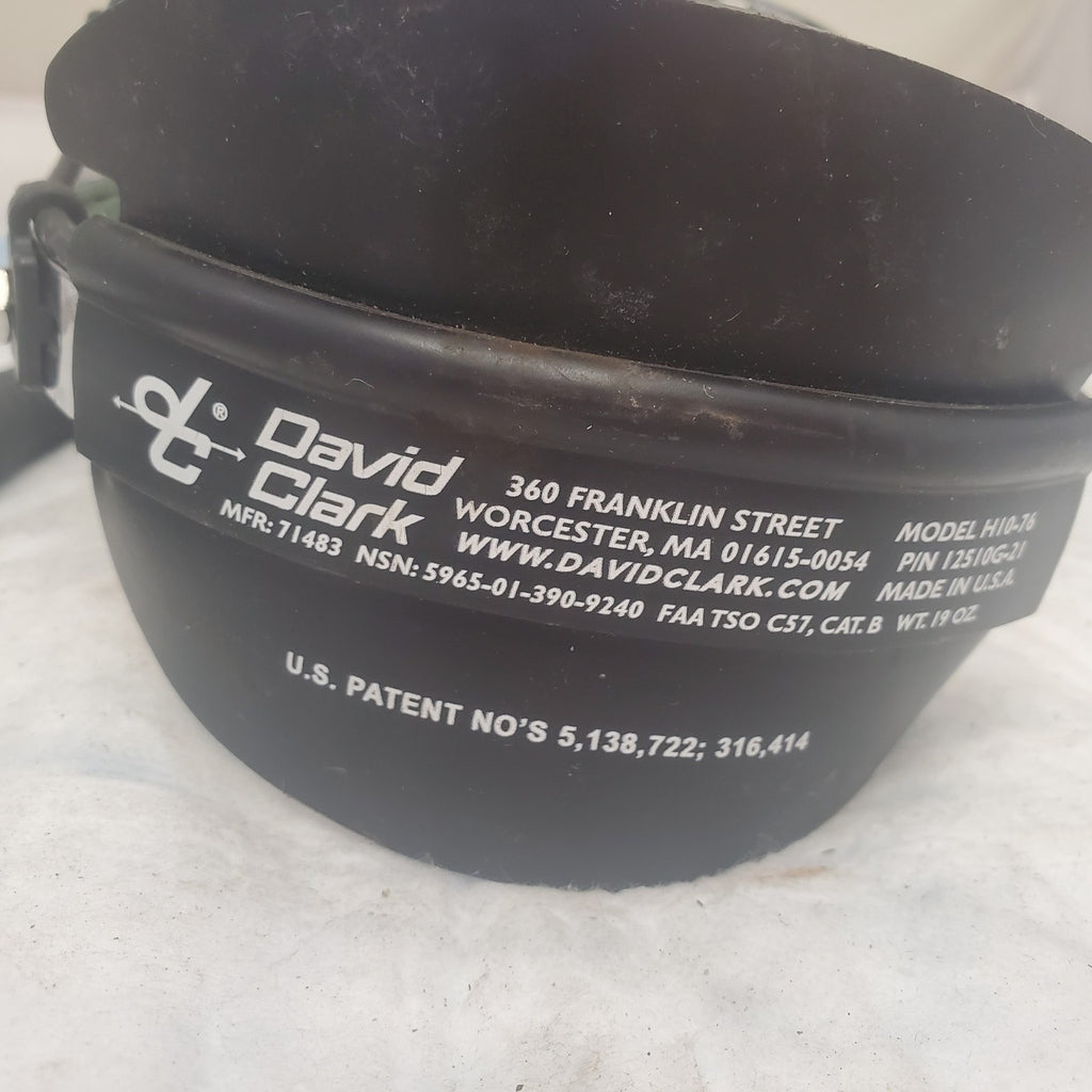 David Clark H10-76 Pilot Military Headset Made in Usa LOT-703