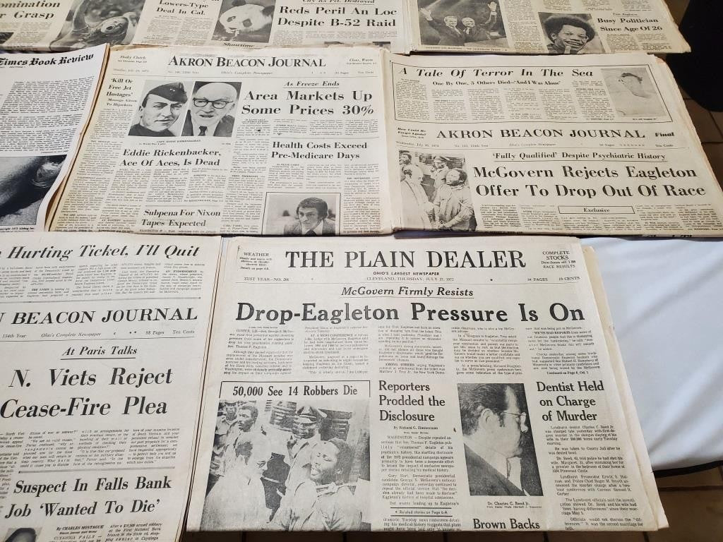 Akron Beacon Journal The Plain Dealer and New York Times Book Review Newspapers