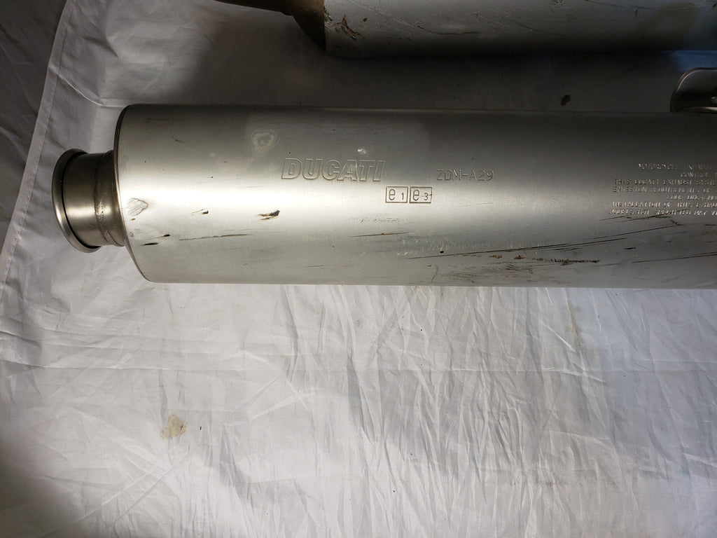 2007 Ducati Monster 695 Right & Left Side OEM Exhaust Pipe Muffler Silencer