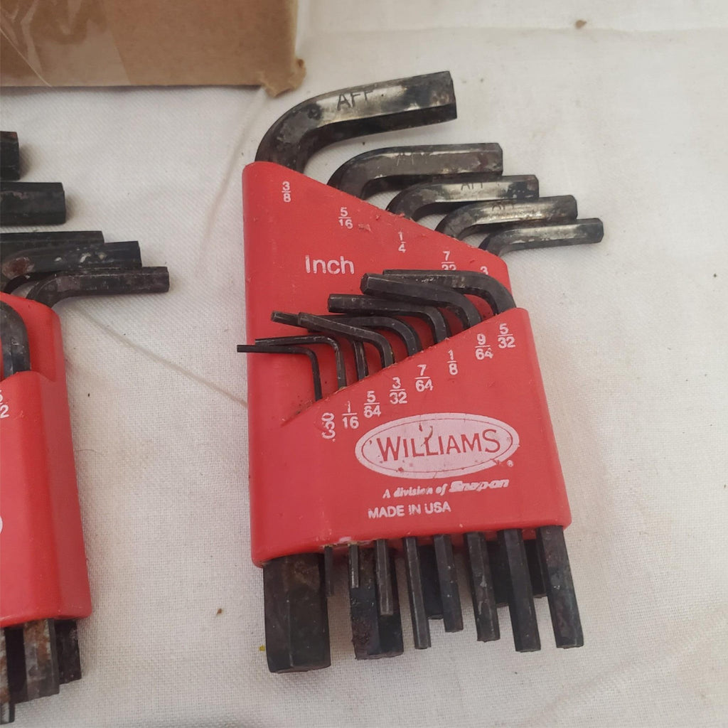 Lot of 33 Williams Short Hex Key Wrench Set LOT-601