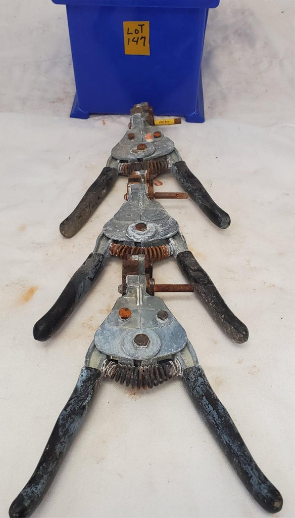 Lot of 3 Electrical Wire Stripper Spring-Loaded Tool LOT-147