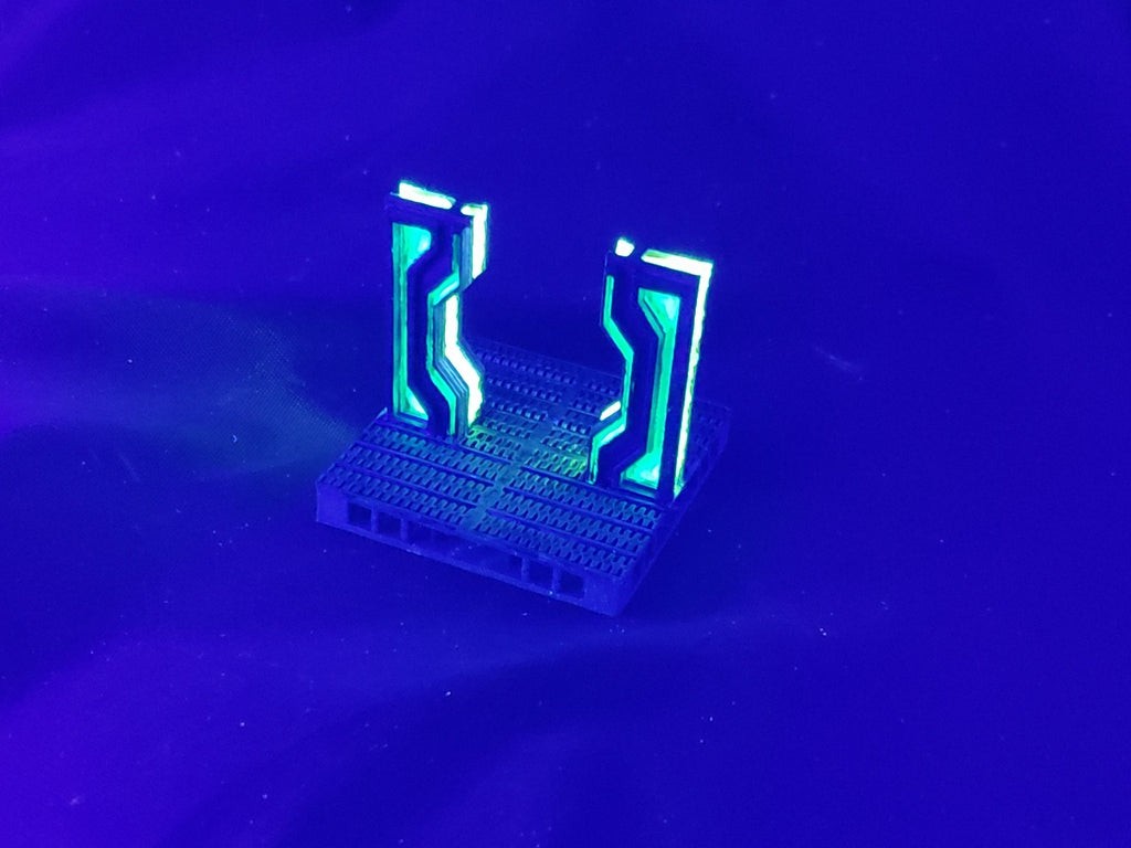 3D Printed Hand Painted Cyberglow City Charming Terrain Modular Gun Store