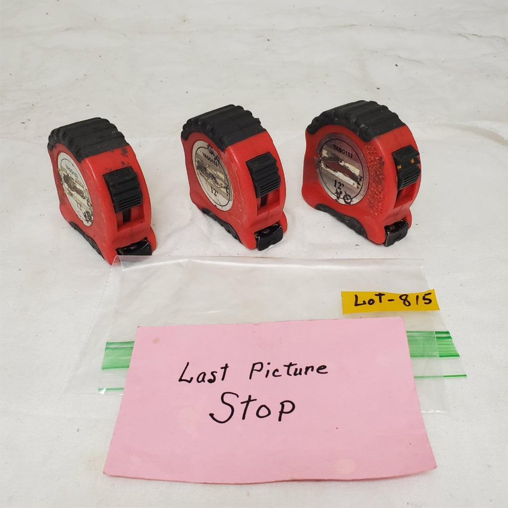 Lot of 3  Blue-Point 12' Feet Tape YASG153 Measure Soft Grip LOT-815