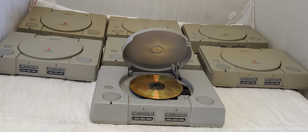 Lot of 7 Sony Play Station 1 Consoles For Parts #3