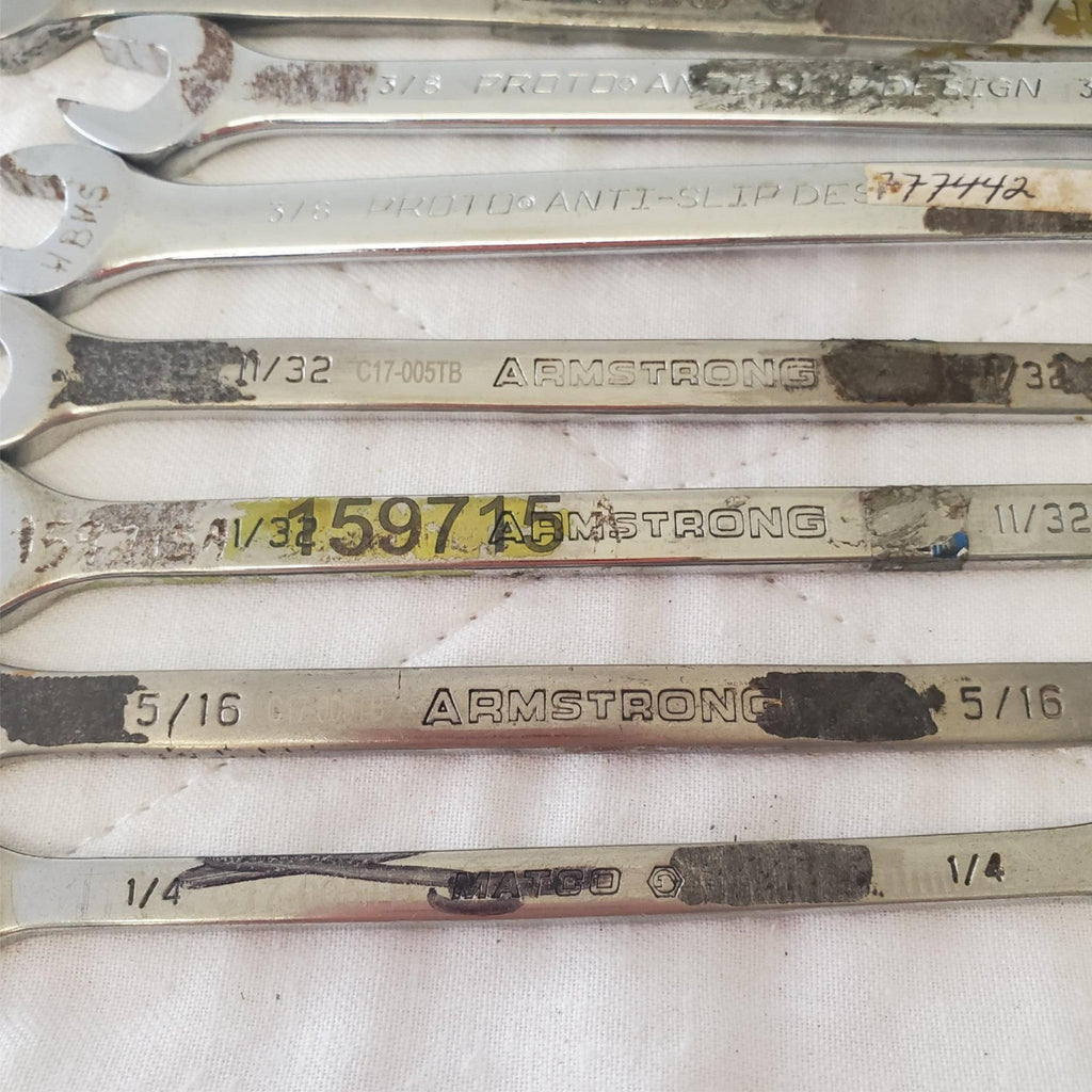11 Pcs 12 Point SAE Combination Wrench Set - Lot 409