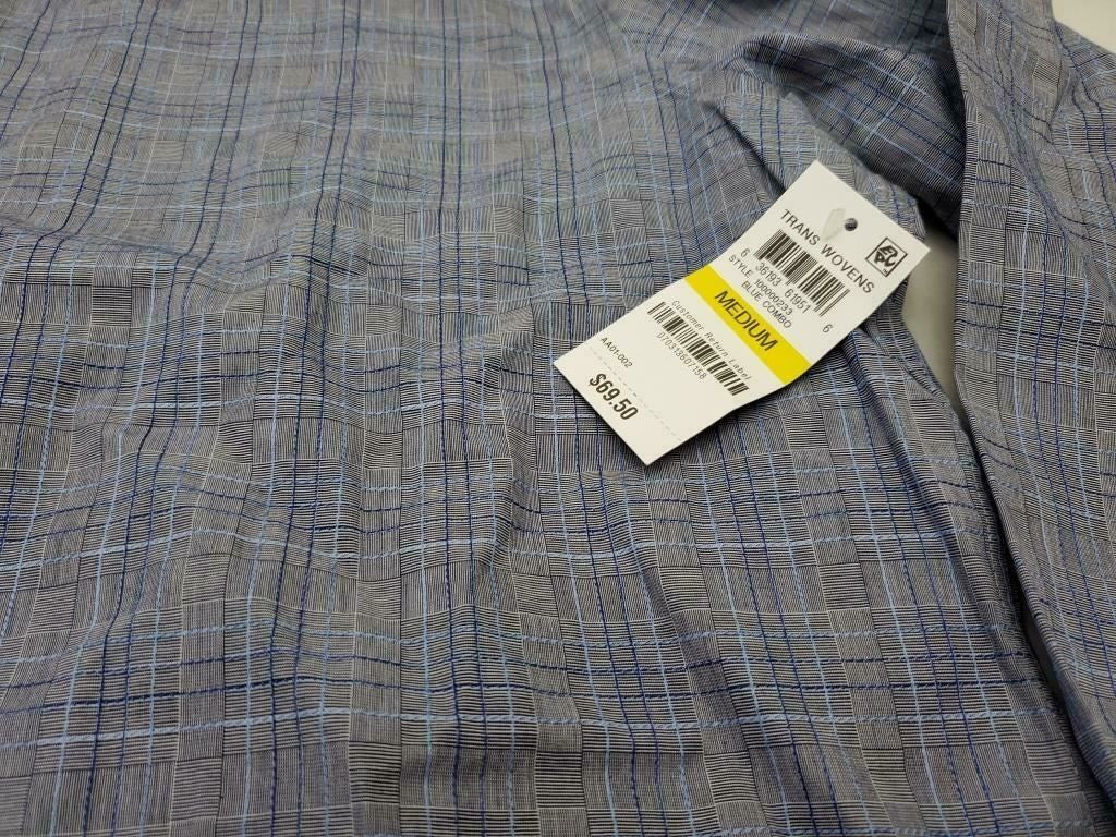 Tasso Elba Men's Plaid Button Down Long Sleeve Shirt Size Medium