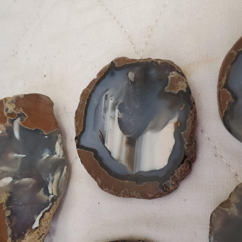 Collection of Natural Beautiful Agate Geode Druzy Slices