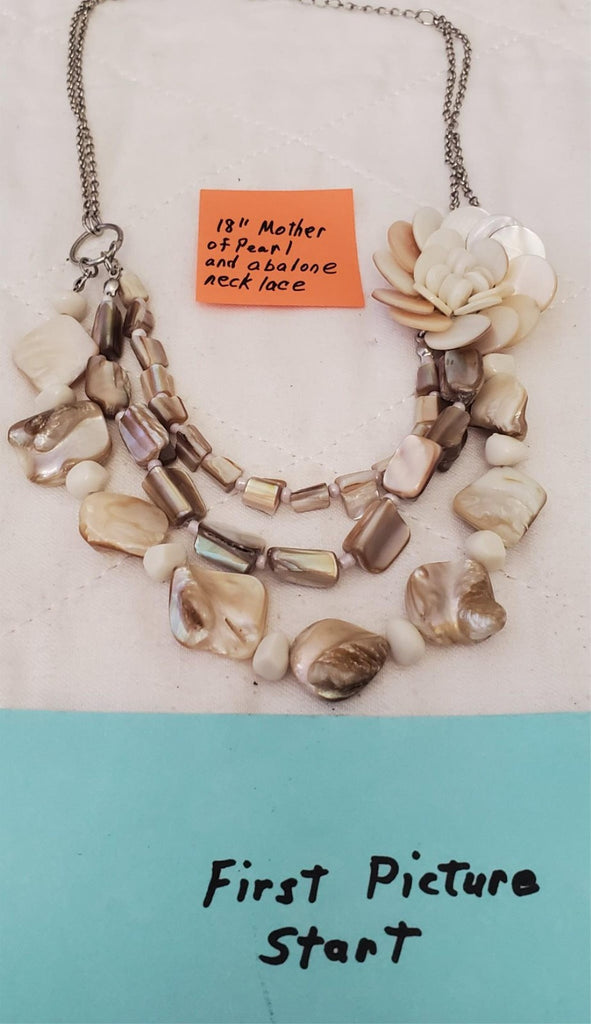 NY Company 18" Abalone Mother of Pearl Necklace