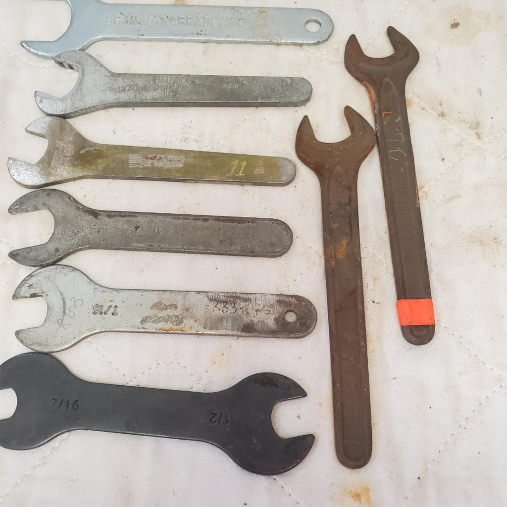 Lot of 9 Various Brand Assorted Open Ended Wrench Set LOT-845