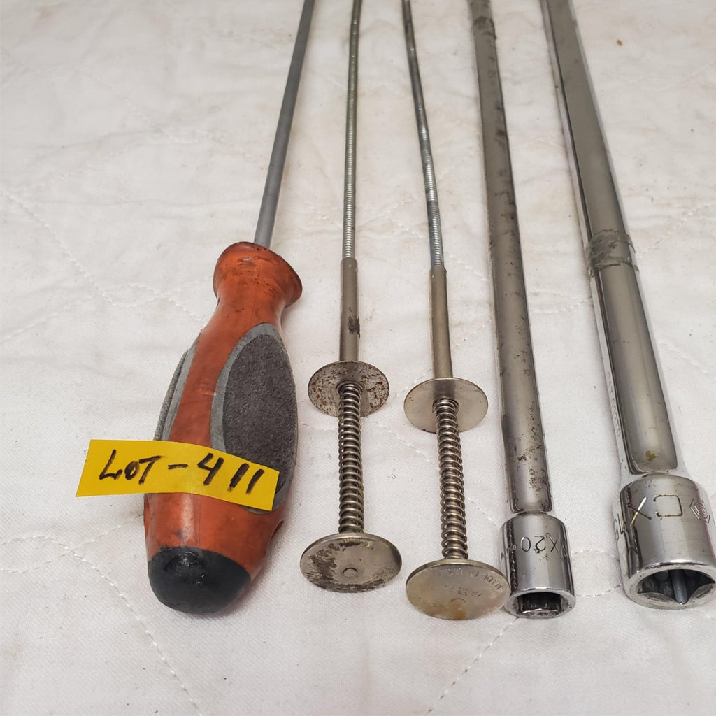 Lot of 6 Metal Tools Including Screwdriver and Rods LOT-411