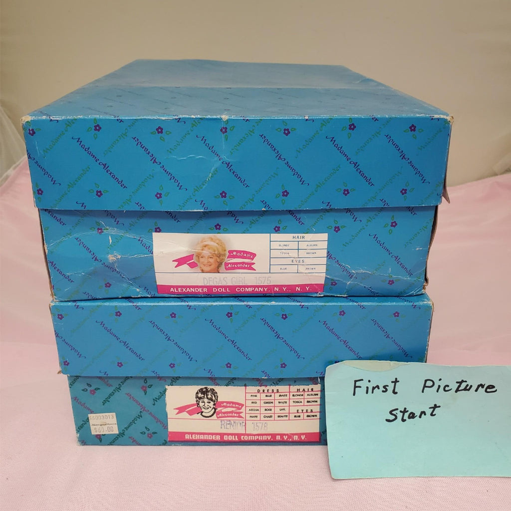 Madame Alexander #1575 Degas Girl #1578 Renoir Dolls Set with Box