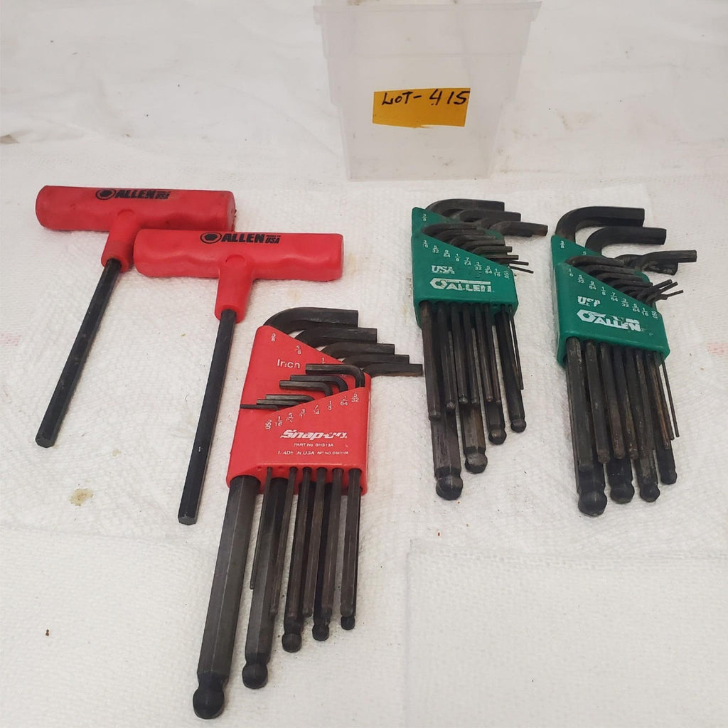 Lot of 5 Snap-on Allen T Handle Allen Hex Wrench & Hex Wrench Set LOT-415
