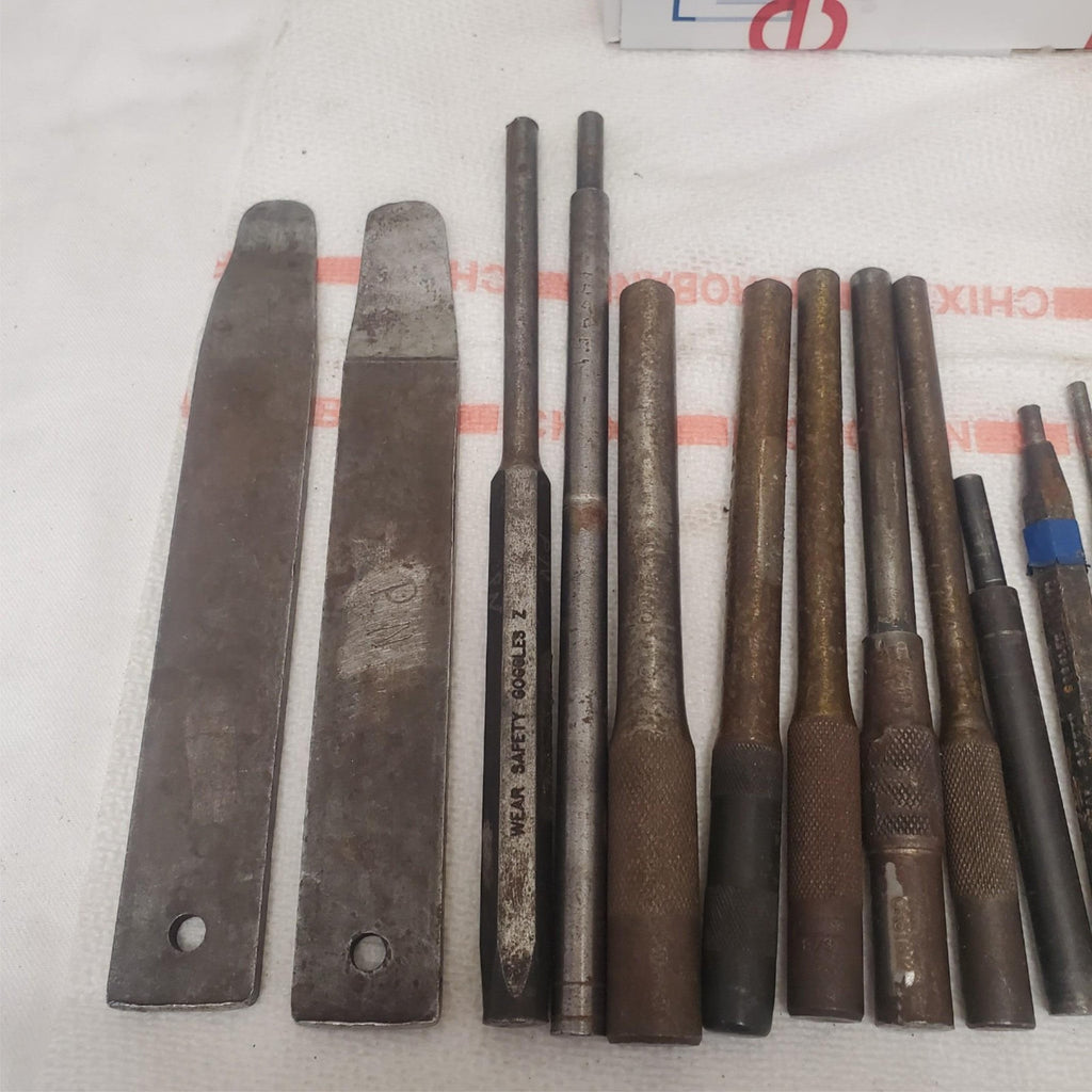 Lot of Assorted Metal Pin Punches and Chisels LOT-924
