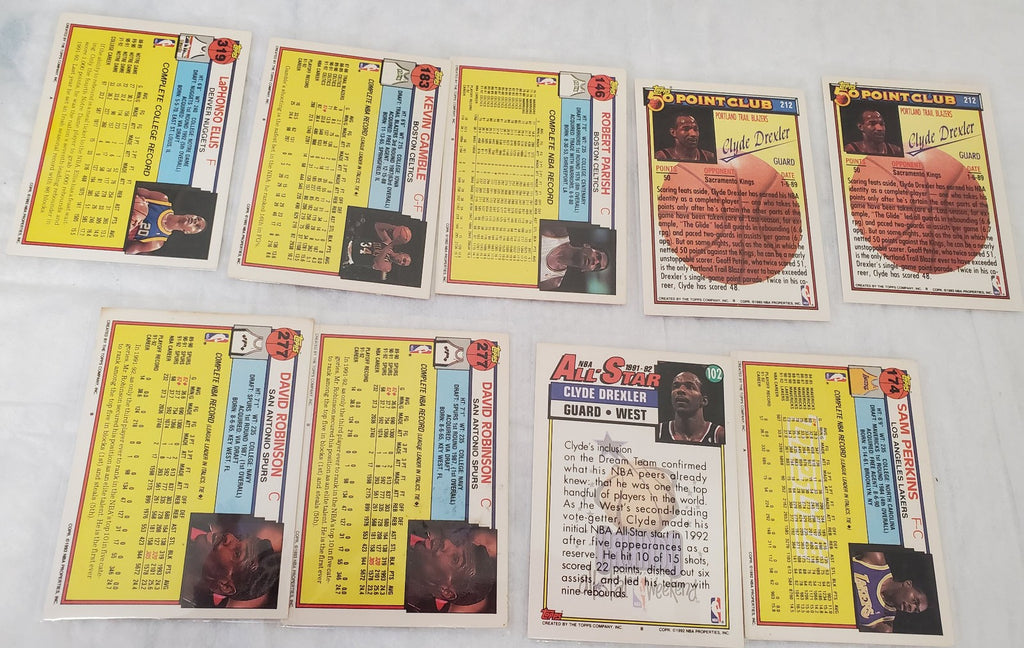 Kevin Gamble, Robert Parish Celtics Clyde Drexler, and more Basketball Cards